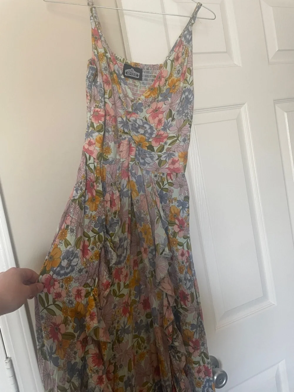 Floral Tiered Maxi Dress - Pink Floral - Picture 2 of 4